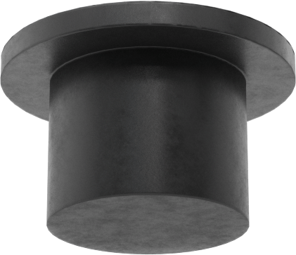 İtme Tipi Tamponlar, 1/8" İç Çap için, 3/32" Gövde Yüksekliği, 3/16" Dış Çap, EPDM Kauçuk