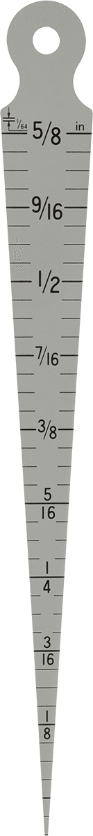 Konik Genişlikli Sentil, Paslanmaz Çelik, 1/16" ila 5/8" ve 1 mm ila 15 mm Genişlik. Ölçüm Aralıkları