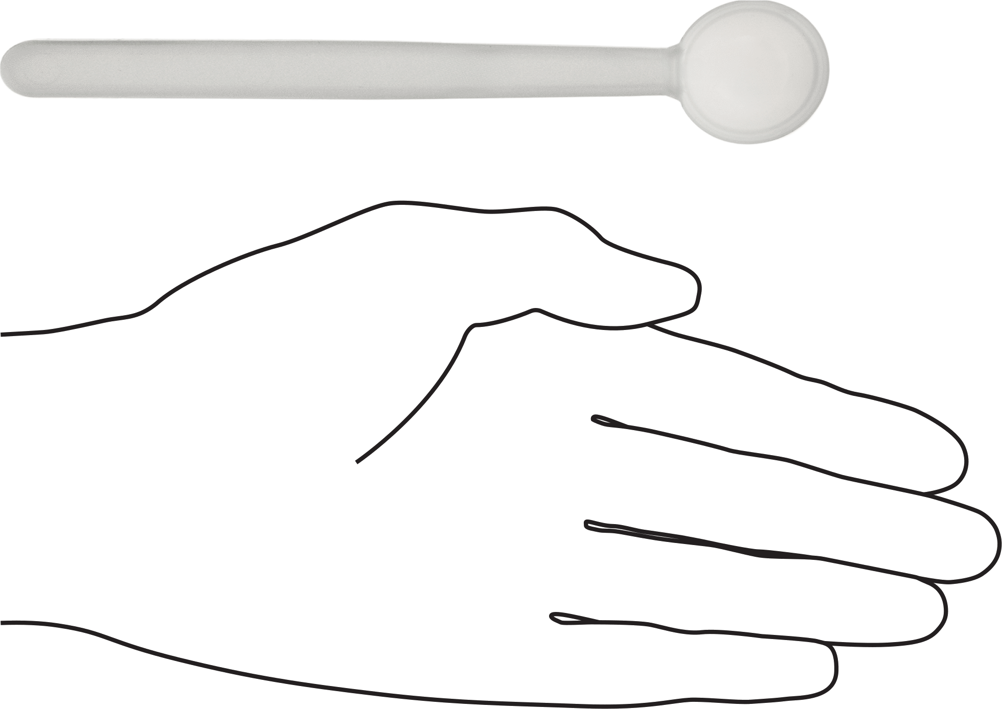 Steril Plastik Ölçü Kaşıkları, Yuvarlak Tabanlı, 1/2 TSP. Kapasite
