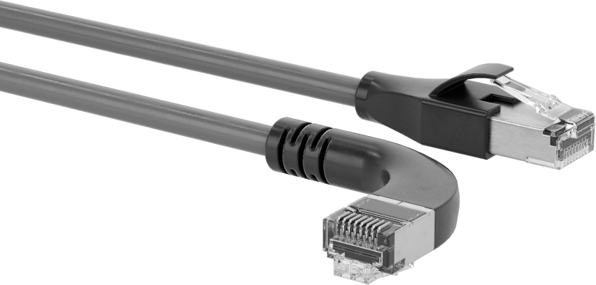 Ethernet Kablosu, RJ45 x 90 Derece Dirsek, Kategori 6, 1 Fit Uzunluğunda