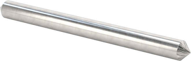 1/8" Çaplı Şaftlı Karbür Freze Ucu, Koni, Anma Numarası Sk-42, Çift Kesimli Diş — Konik, 1⁄8", 1⁄8"