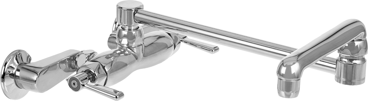 Çift 1/2 NPT Arka Girişli Lavabo Bataryası, 18" Uzunlukta Eklemli Musluklu