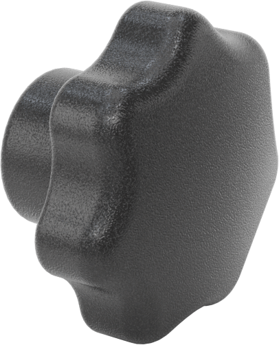Naylon Yedi Kollu Topuz, M5 x 0.8 mm Dişli 9 mm Derinlikli Delik