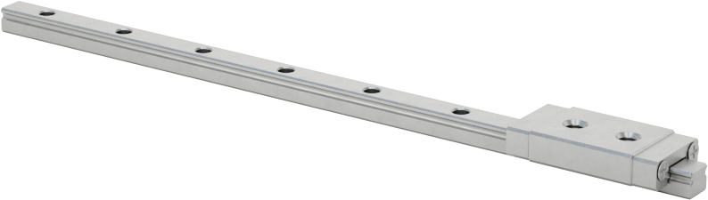 Minyatür Bilyalı Rulman Taşıyıcı ve Kılavuz Ray, 3 mm Genişlik x 80 mm Uzunlukta Raylı — 8 mm, 15.5 mm, 440 Paslanmaz Çelik