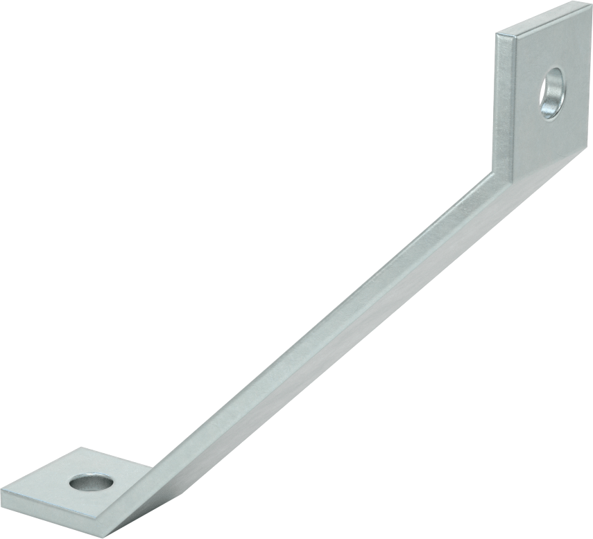 Strut Kanalı Destek, Çinko Kaplı Çelik, 8" Uzunluk x 1-5/8" Uzunluk