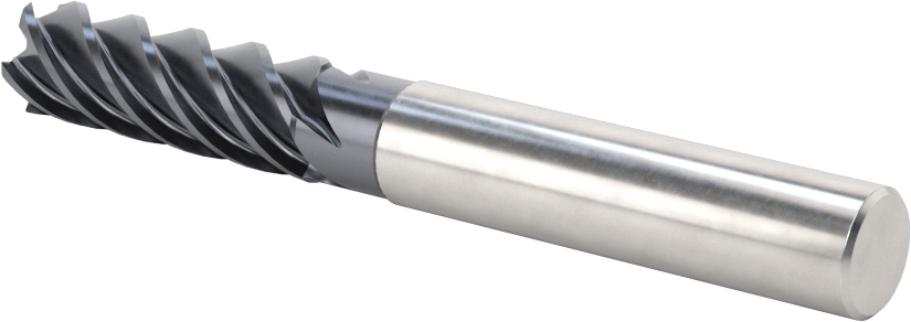Hızlı Kesim Karbür Kare Uçlu Freze, Pahlı Köşe, TiAlN Kaplamalı, 5 Oluk, 10 mm Freze Çapı