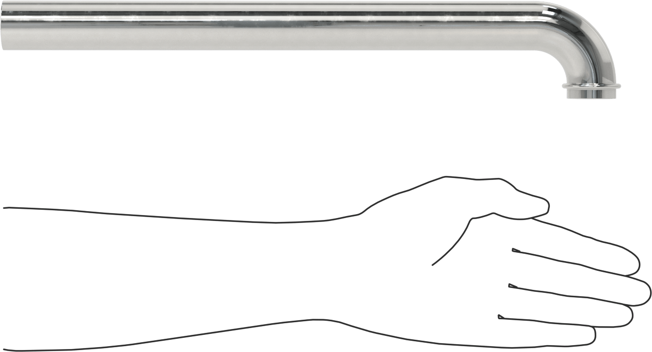 Duvar Dönüşlü Lavabo Sifonu, 1-1/4" Dış Çap