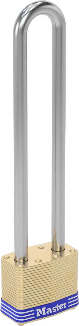 Lamine Pirinç Gövdeli Hava Koşullarına Dayanıklı Asma Kilit, Ekstra Boşluklu, Master Lock 2, 5-3/4" Dikey Boşluk — 5 3⁄4", 5⁄16", Anahtar