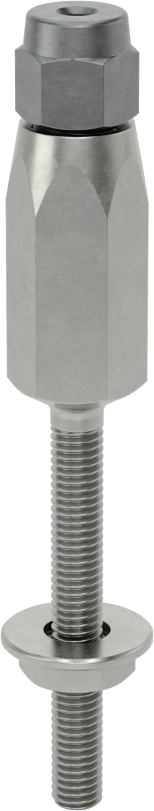 Plug-Lock Tel Halat Uç Bağlantı Elemanı - Kaldırma için, Çelik, Saplama Ucu, 3/64" ila 1/16" Halat Çapı için