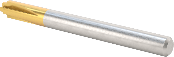 Karbür Köşe Yuvarlama Uçlu Frez, TiN Kaplamalı, 4 Yiv, 1/32" Kesme Yarıçapı
