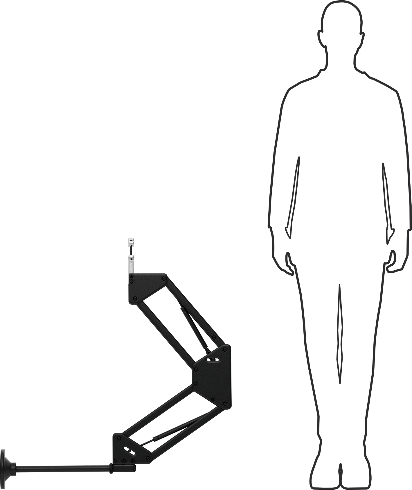 Tork Sabitleyici Kol, 10 ft.-lbs. Tork, 19"-37" Çıkıntı, 3 lbs. Maksimum Kapasite
