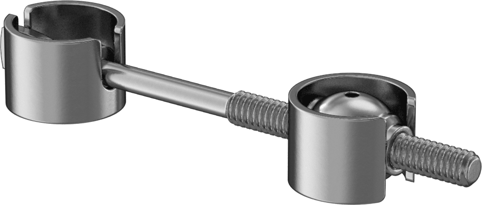 Ahşap için Gömme Montajlı Eklem Kelepçeleri, Başlıksız, 3/4" ila 1-1/2" Malzeme Kalınlığı için — Başsız, Kısmen Dişli, 2"