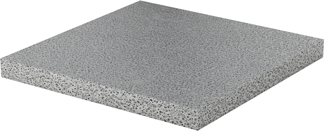 Hafif Alüminyum Köpük, Küçük Hücre, 1/2" Kalınlık x 6" x 6"