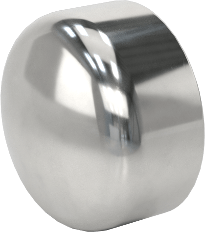 Paslanmaz Çelik Borular için 316/316L Paslanmaz Çelik Alın Kaynaklı Bağlantı Parçası, 1/2" Dış Çaplı Boru için Mat Kapak