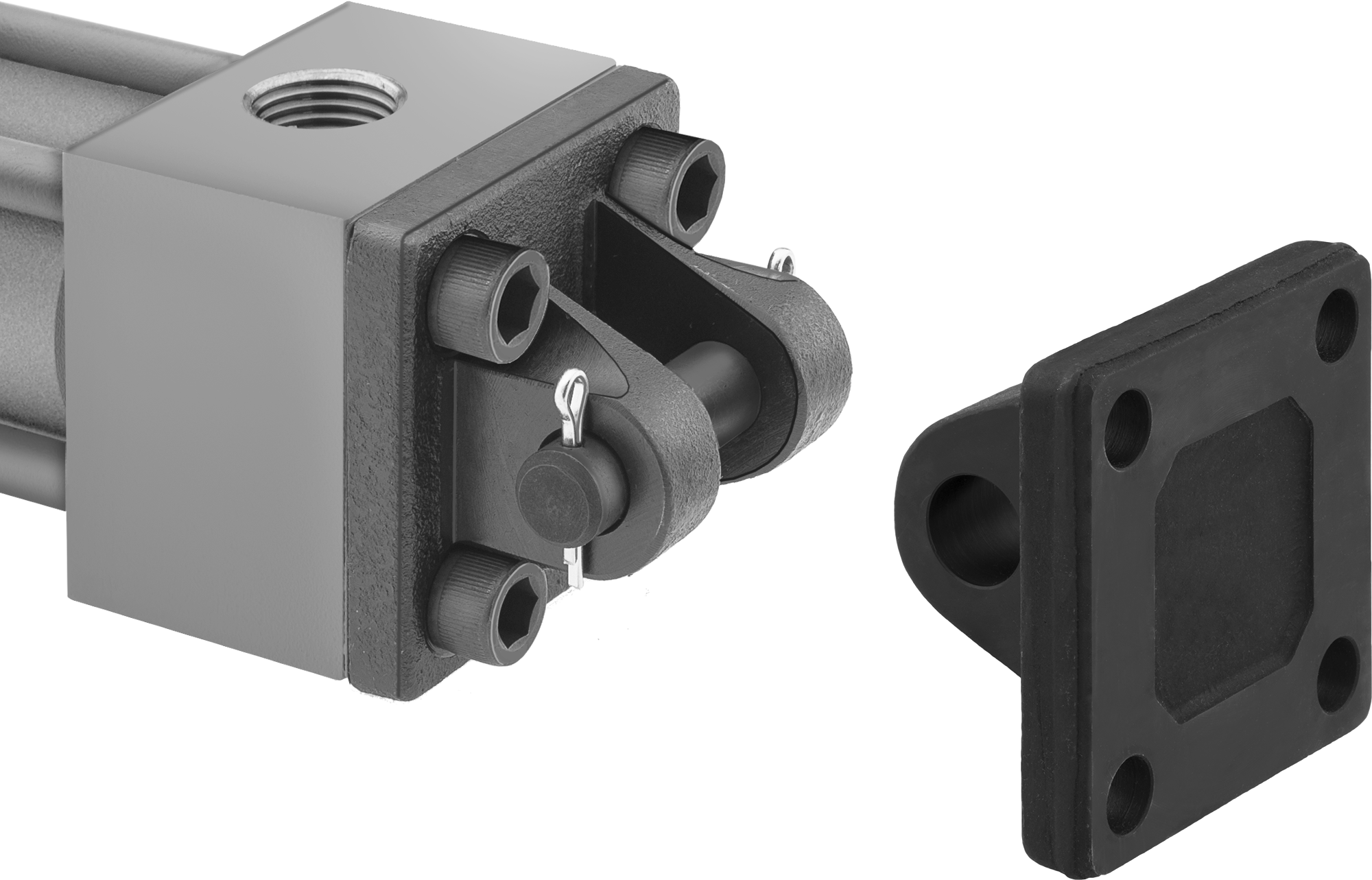 1/2" Pim Çaplı Hidrolik Silindir için Çelik Pivot Braketi