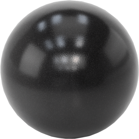 Siyah Fenolik Top Düğme, M10 x 1.5 mm Dişli Delikli, 25 mm Baş Çapı