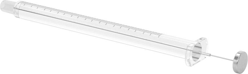 Cam Şırınga, Luer Slip Bağlantılı, 0.01 ml Kapasite