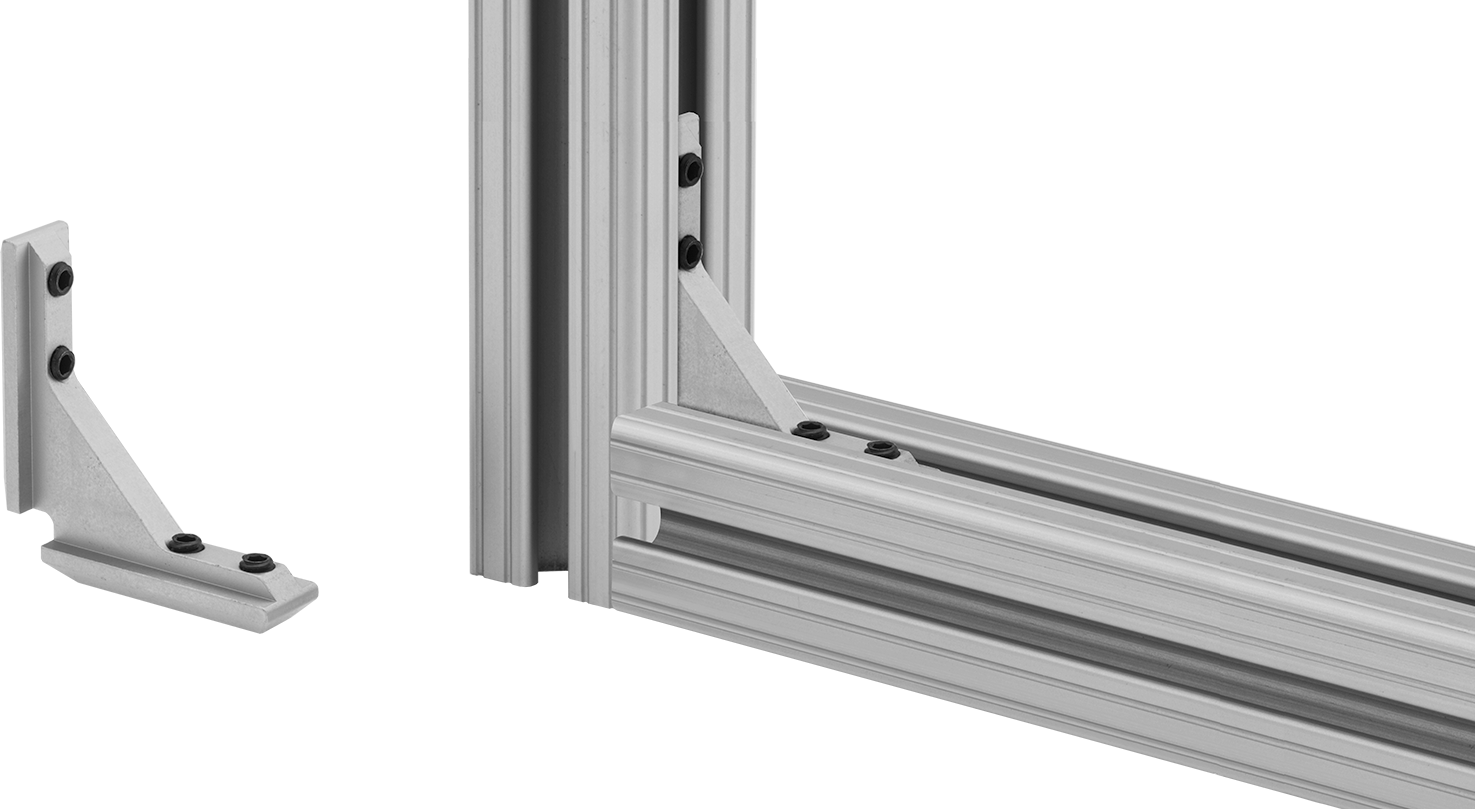 T-Yivli Çerçeve, Uzatılmış Köşe Gizli Braket, 2.5" Uzunluk