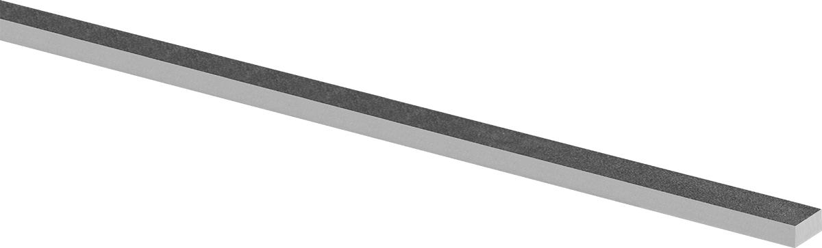 Nikel Kaplamalı Düşük Karbonlu Çelik Çubuk, 1/8" Kalınlık, 1/4" Genişlik