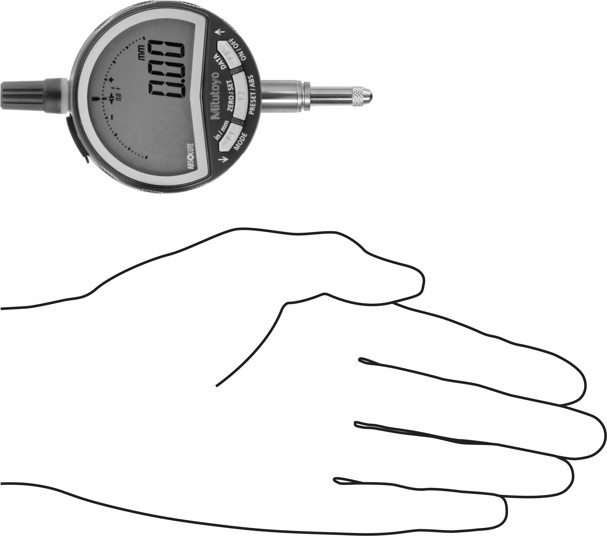 Kalibrasyon Sertifikalı Kolay Okunur Mitutoyo Elektronik Piston Komparatörleri, NIST Sertifikalı, Kolay Okunur, Model No 543-701-02