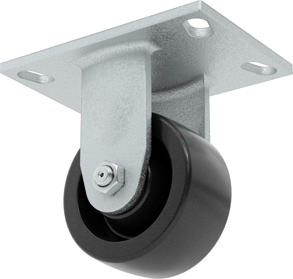 Yüksek Kapasiteli Spartan Tekerlek, 6-1/4" x 4-1/2" Plaka, 4" Çapında Fenolik Tekerlekli Sert