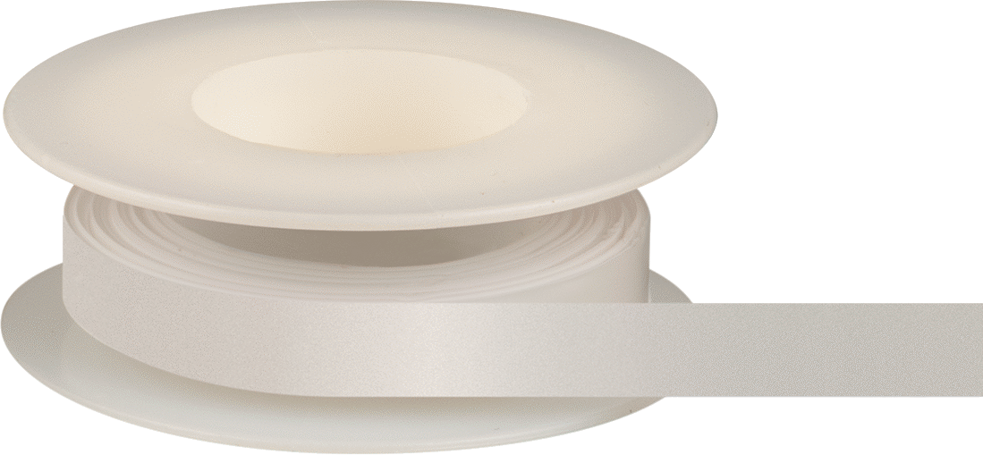 Yüksek Yoğunluklu Diş Sızdırmazlık Bandı, PTFE, 0.0035" Kalınlık, 1/4" Genişlik, 14 Yarda Uzunluk, Beyaz