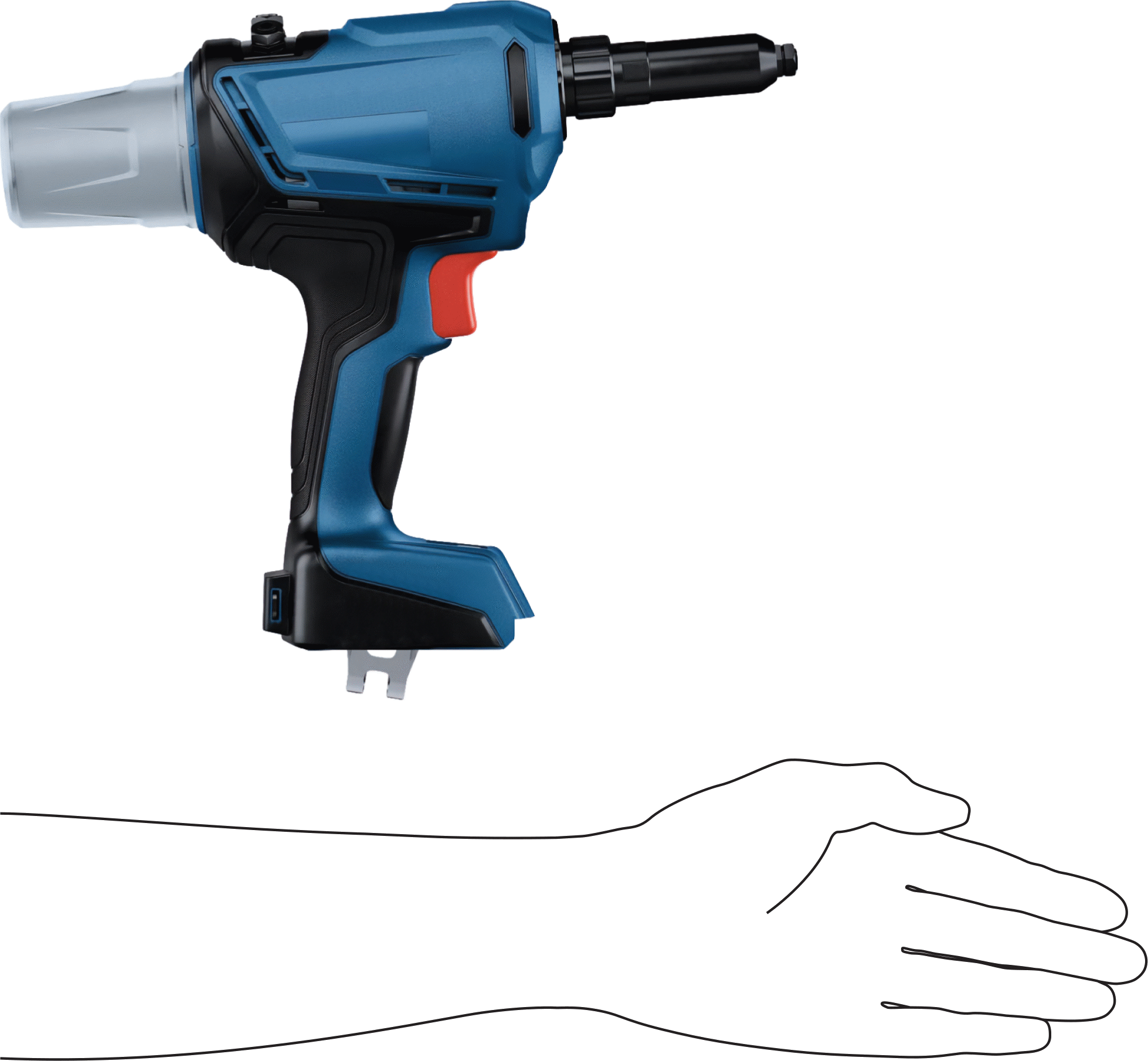Bosch Grg18V Pop Perçinler için Akülü Alet