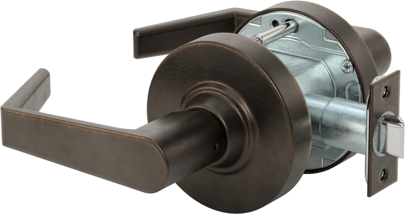 Schlage Alx Kapı Kolu, 2-3/4" arka mesafeli, Koyu Bronz Kaplama — Kol, 2 3⁄4", Kilitlenmeyen