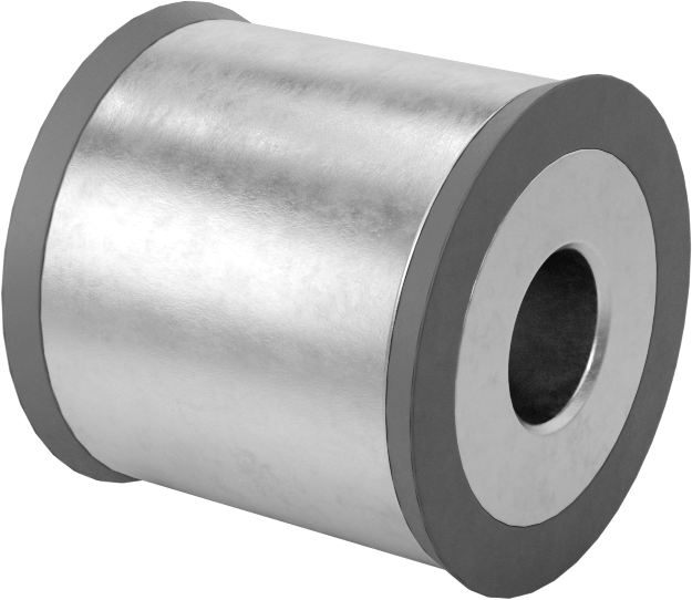 303 Paslanmaz Çelik Hijyenik Dişsiz Ara Parça, Nitril Kauçuk Conta, 25.4mm Dış Çap, 25 mm Uzunluk, M9 Vida Boyutu
