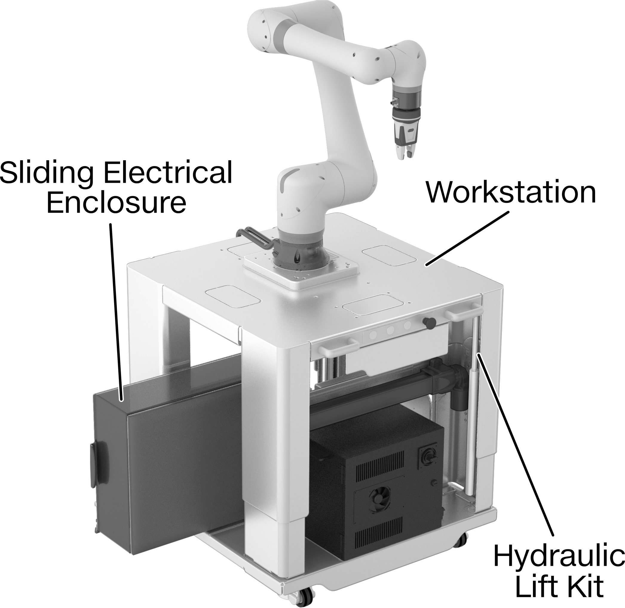 Workstation Shown Raised