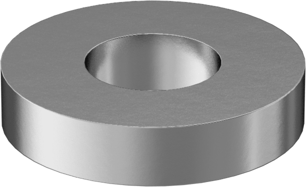 Yüksek Mukavemetli 17-4 PH Paslanmaz Çelik Büyük Boy Pul, 1/4" Vida Boyutu için, 0.281" İç Çap, 0.625" Dış Çap, 0.105 inç - 0.13 inç Kalınlık