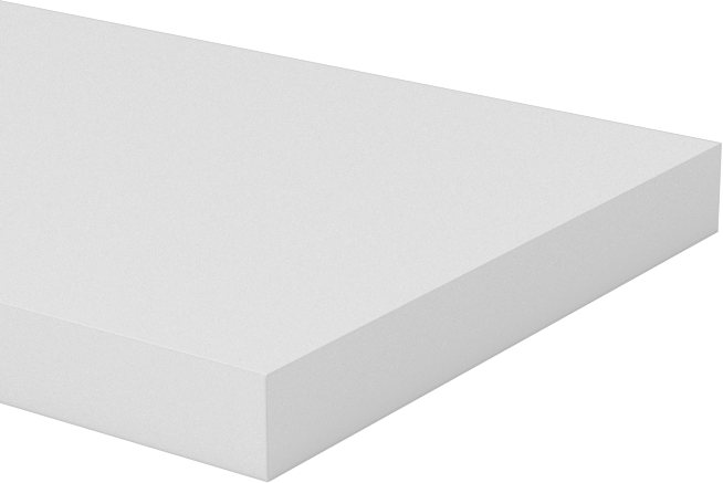 Neme Dayanıklı HDPE Çubuk, 1" Genişlik x 1/8" Kalınlık x 4 Fit Uzunluk