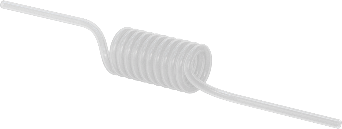 Kendiliğinden Geri Çekilen FEP Yarı Şeffaf Boru, Kimyasallar için, 1/8" İç Çap, 1/4" Dış Çap, 1 Fit Uzunluğunda