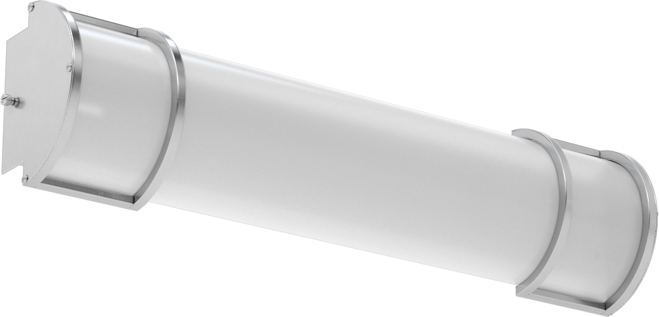 Duvar Lambası, Polikarbonat Lensli, 23-3/4" Uzunluk x 6" Genişlik x 4-1/8" Yükseklik