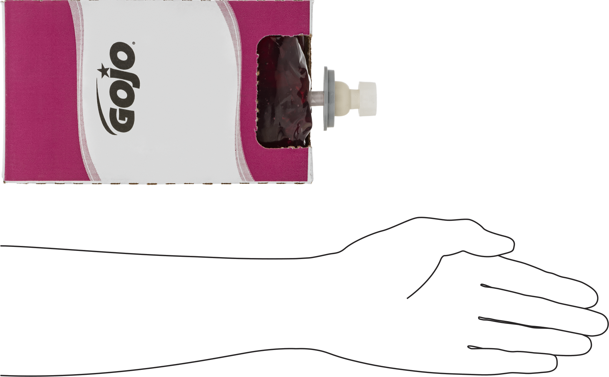 Gojo El Sabunu Kartuşu, 16.5" yüksekliğinde dağıtıcı için, 67 FL. oz, Antibakteriyel