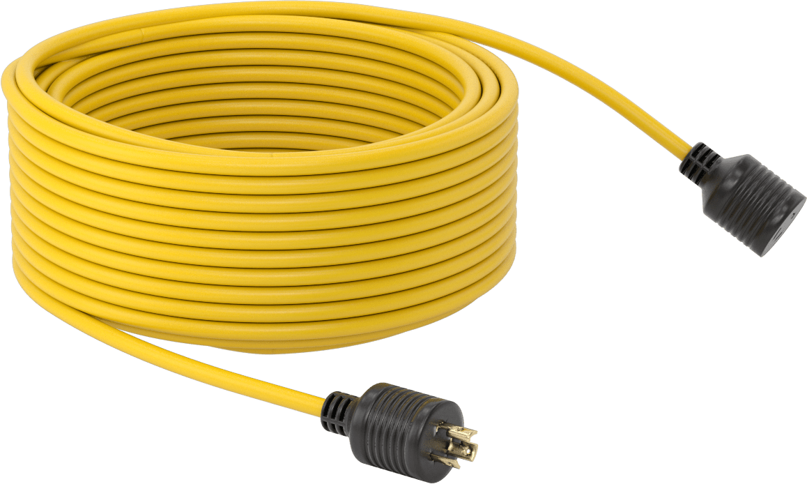 100 Fit Uzunluğunda Dönme Kilitli Uzatma Kablosu — 125V AC, 100 ft., 15 amp