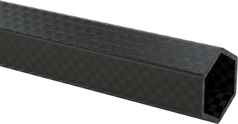 Yüksek Mukavemetli Karbon Fiber Altıgen Boru, Teleskopik, 0.729" Dış Genişlik, 3 Fit Uzunluk