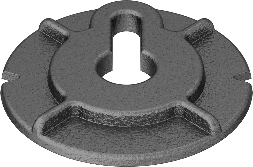 Çentikli Pul, 1/2" Vida Boyutu, 0.563" İç Çap, 2.500" Dış Çap