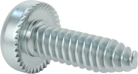 Sac Metal için Yırtılmaya Dayanıklı Vidalar, Çinko Kaplı Çelik, 2-56 Diş, 1/4" Uzunluk