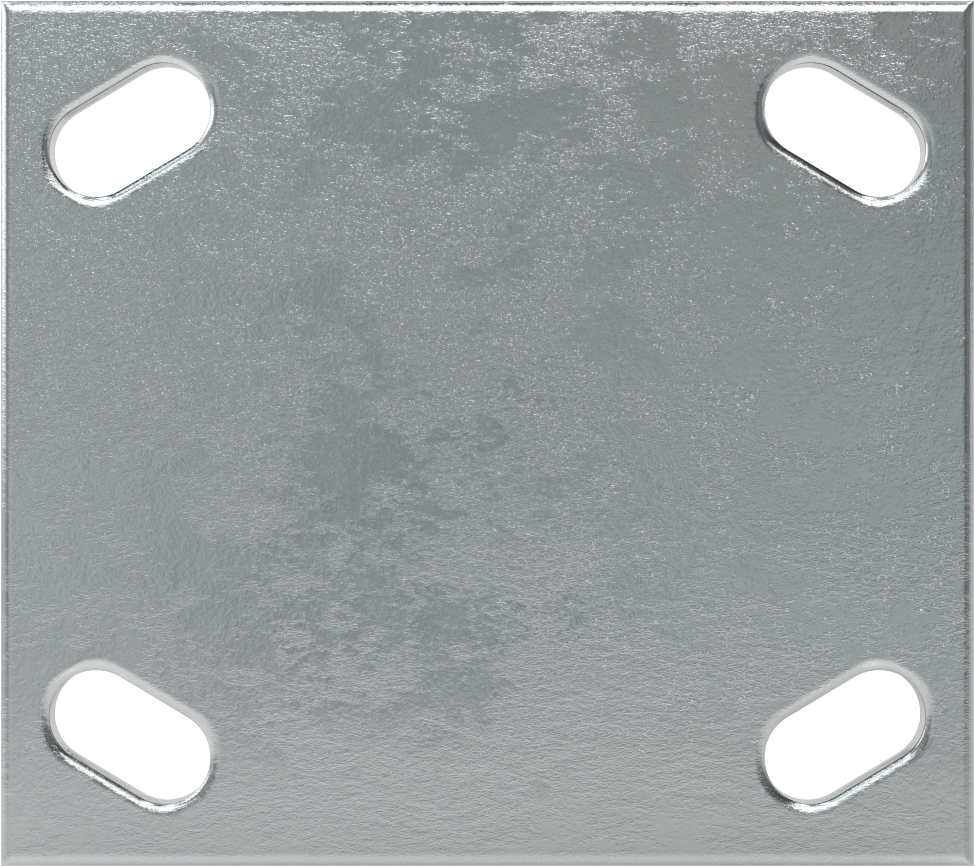 4-1/2" x 4" Montaj Plakalı Samson Tekerlek, 5" Çaplı Metal Tekerlekli Sert