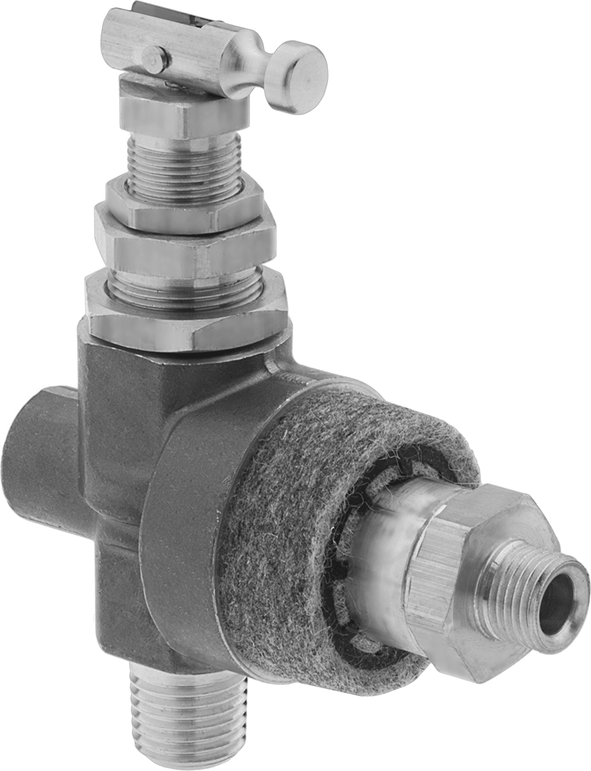 Havayla Çalışan Hava Tahliye Kontrol Vanası, 1/8 NPT Dişi Giriş x 1/4" Tırnaklı Erkek Çıkış