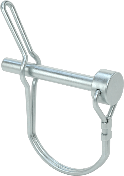 Tel Tutuculu Çatal Pimi, Yuvarlak, Halkalı ve Tırnaklı, 1/4" Çap, 1-3/8" Kullanılabilir Uzunluk
