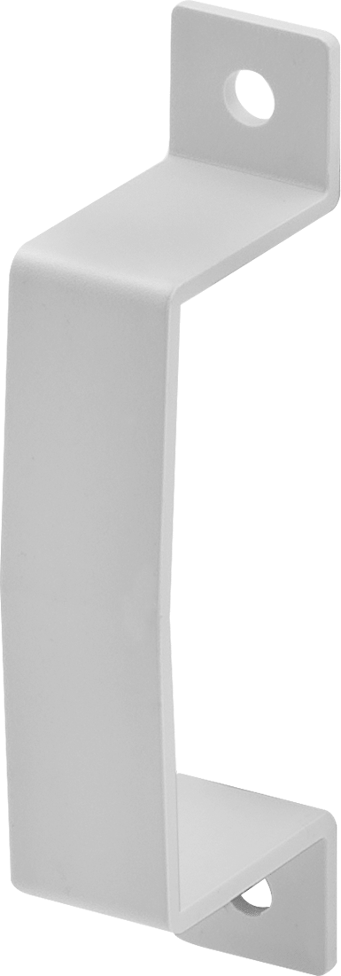 2-1/8" Genişlik Çok Kanallı Düşük Profilli Yuvarlak Kanal için Güvenlik Kayışı — Montaj Braketi, Plastic, PVC, Kirli Beyaz