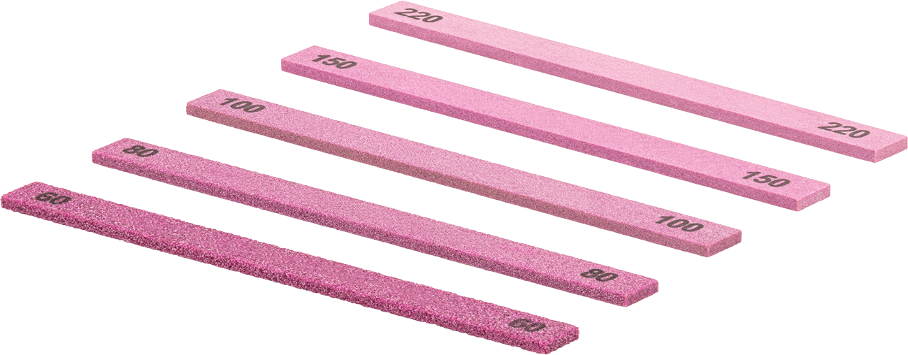 Kaba Taş Çeşitleri, 5 Parça, 6" Uzunluk x 1/2" Genişlik x 1/8" Kalınlık