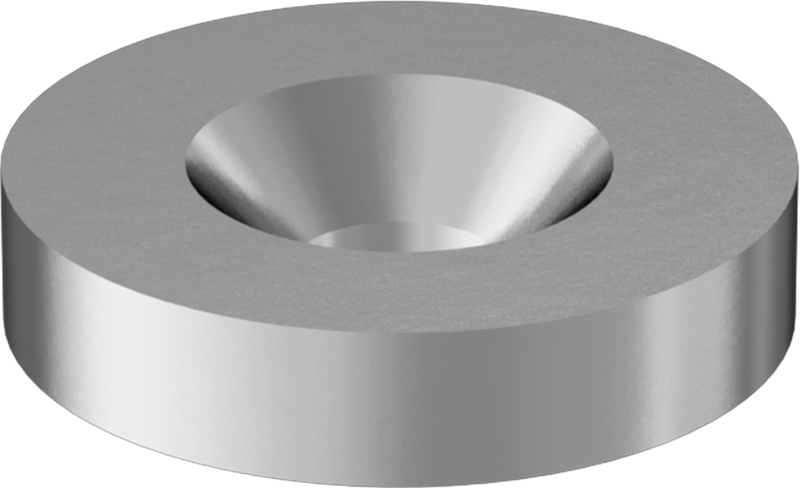 316 Paslanmaz Çelik Son İşlem Pul, 5 numaralı vida boyutu için, 0.140" İç Çap, 82 Derece Havşa — 0.500", 316 Stainless Steel, Stainless S…