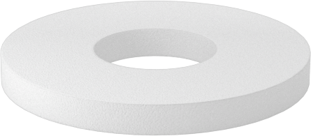 UHMW Polietilen Plastik Pul, 5 numaralı vida boyutu için, 0.126" İç Çap, 0.315" Dış Çap — 0.126", 0.029" ila 0.033", 0.315"
