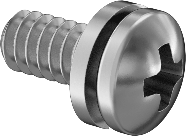 Yarık Kilit Pullu Paslanmaz Çelik Silindir Başlı Vidalar, 4-40 Diş Boyutu, 1/4" Uzunluk
