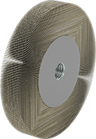 Mil Montajlı Lamelli Zımpara Çarkı, Pürüzlü Yüzey için Dişli Mil Delikli