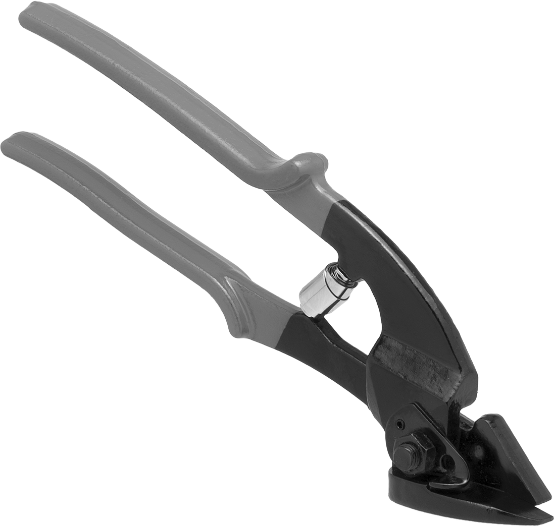 Yaylı Tek Elle Kullanılan Kayış Kesici, Maksimum 3/4 inç Genişlik x 0.023 inç Kalınlıkta Çemberleme için, 9" Toplam Uzunluk — High-Carbon…