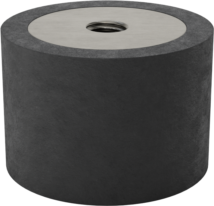 Neopren Titreşim Sönümleyici Sandviç Montaj, M10 x 1.5 mm Dişli Çelik Ek Parça, 190 lbs. Kapasite